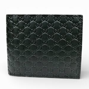 Gucci GG Microguccissima Leather Bi-fold Wallet Black Men 260987